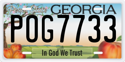 GA license plate POG7733