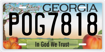 GA license plate POG7818