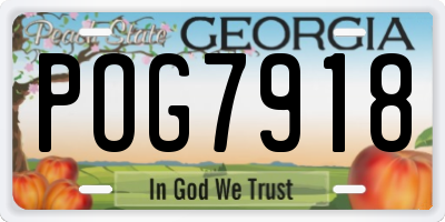 GA license plate POG7918