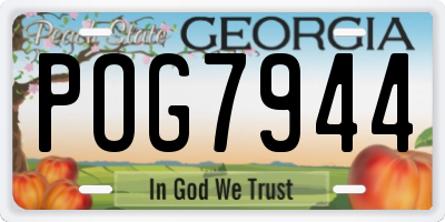 GA license plate POG7944