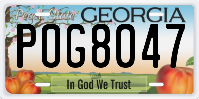 GA license plate POG8047
