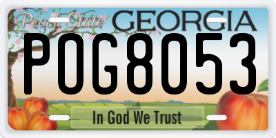 GA license plate POG8053