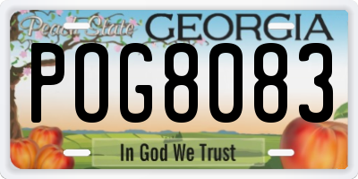 GA license plate POG8083