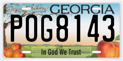 GA license plate POG8143