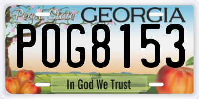 GA license plate POG8153