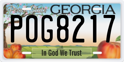 GA license plate POG8217
