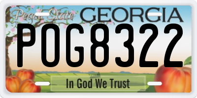GA license plate POG8322