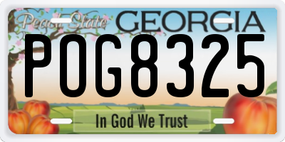 GA license plate POG8325