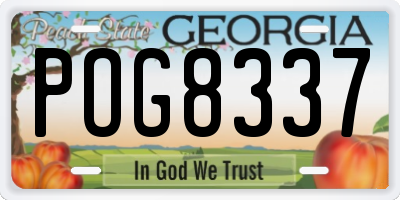 GA license plate POG8337