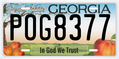 GA license plate POG8377