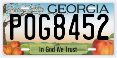 GA license plate POG8452