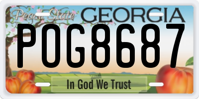 GA license plate POG8687