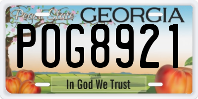GA license plate POG8921
