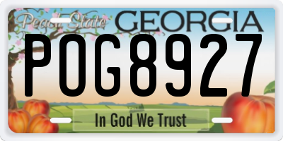 GA license plate POG8927