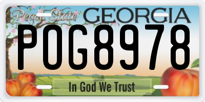 GA license plate POG8978