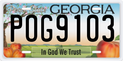 GA license plate POG9103