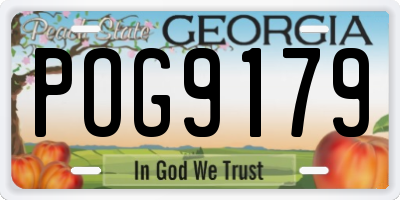 GA license plate POG9179