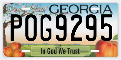 GA license plate POG9295