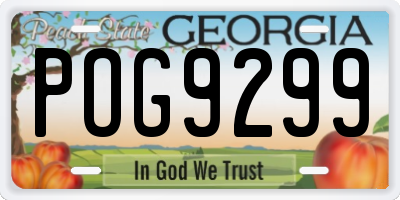 GA license plate POG9299