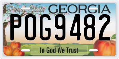 GA license plate POG9482