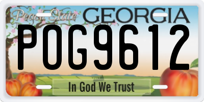 GA license plate POG9612