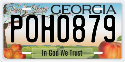 GA license plate POH0879