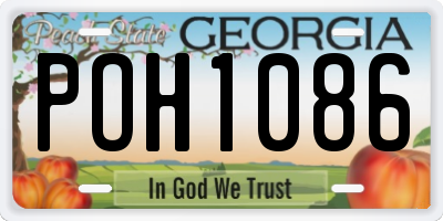 GA license plate POH1086