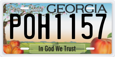 GA license plate POH1157