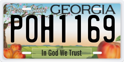 GA license plate POH1169