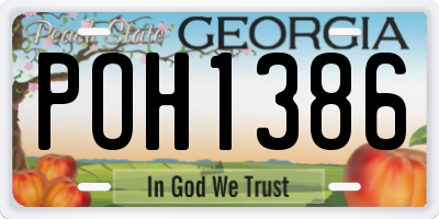 GA license plate POH1386