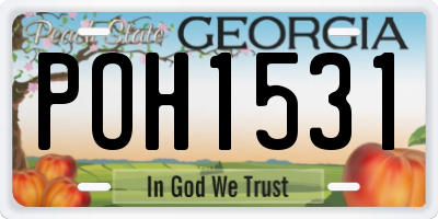 GA license plate POH1531