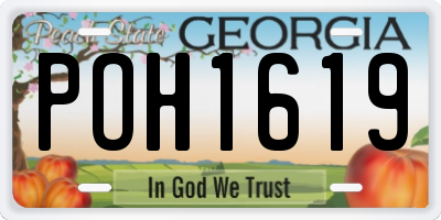 GA license plate POH1619