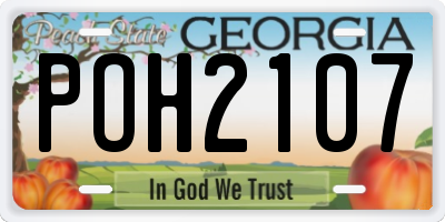 GA license plate POH2107