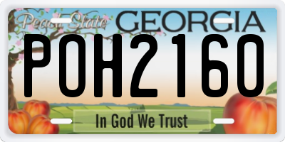 GA license plate POH2160