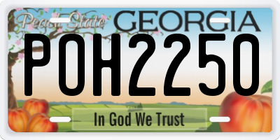 GA license plate POH2250