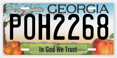 GA license plate POH2268
