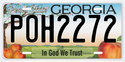 GA license plate POH2272