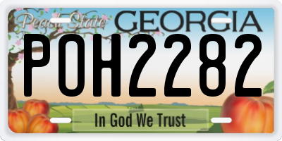 GA license plate POH2282