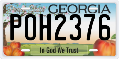GA license plate POH2376