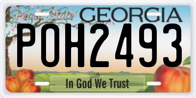 GA license plate POH2493