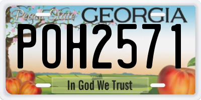 GA license plate POH2571