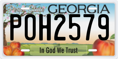 GA license plate POH2579