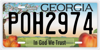 GA license plate POH2974