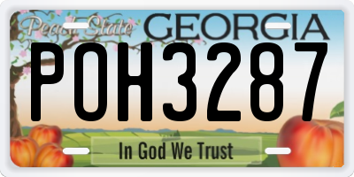 GA license plate POH3287