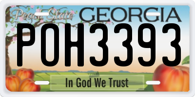 GA license plate POH3393