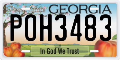 GA license plate POH3483