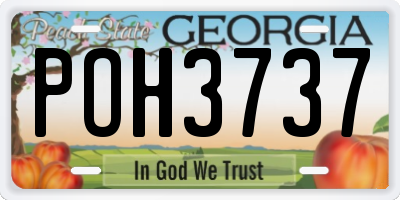 GA license plate POH3737