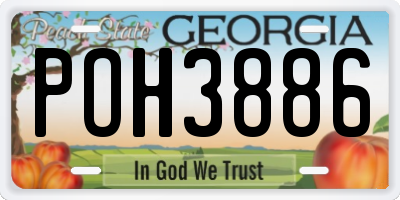 GA license plate POH3886