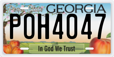 GA license plate POH4047
