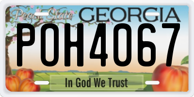 GA license plate POH4067